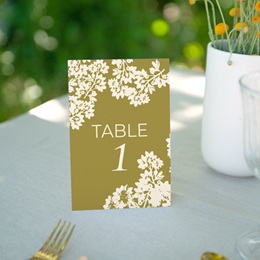 Marque table mariage Golden Garden