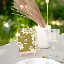 Marque table mariage Golden Garden gratuit