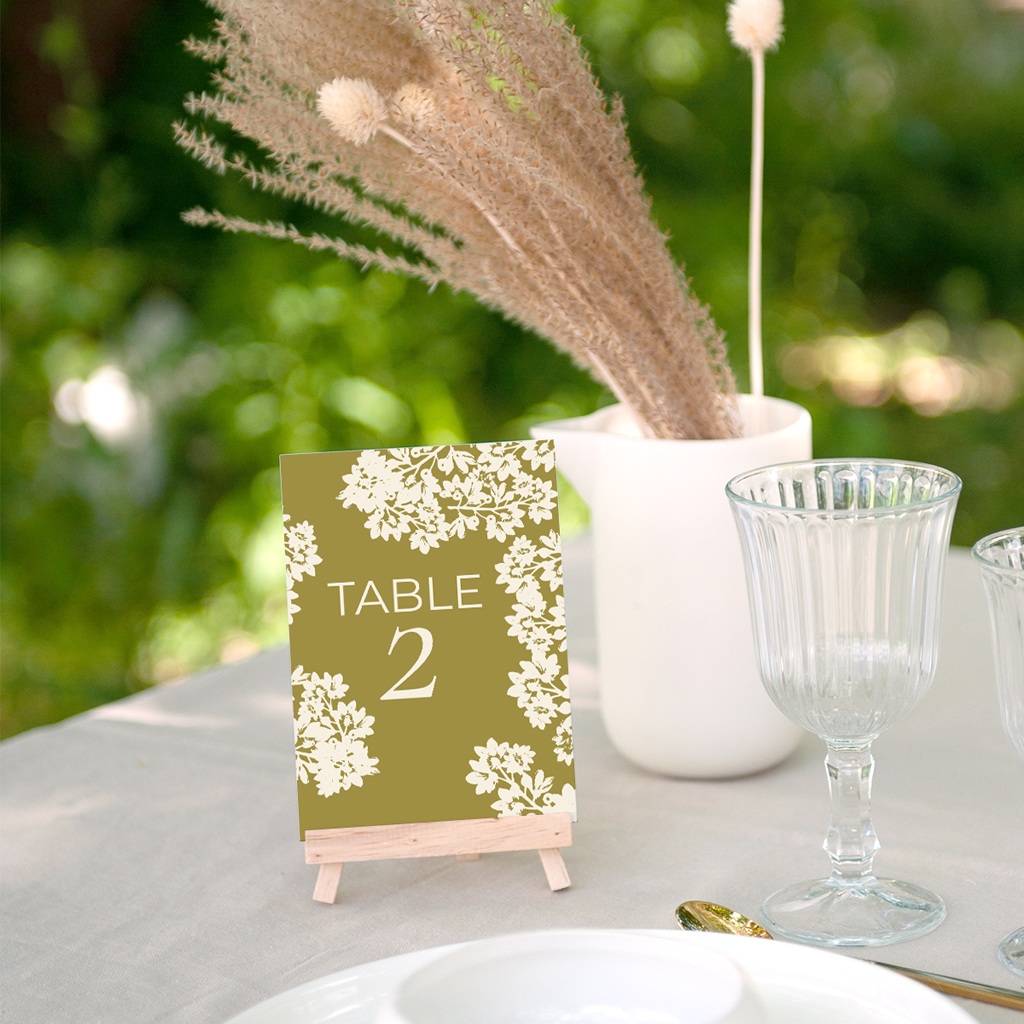 Marque table mariage Golden Garden gratuit
