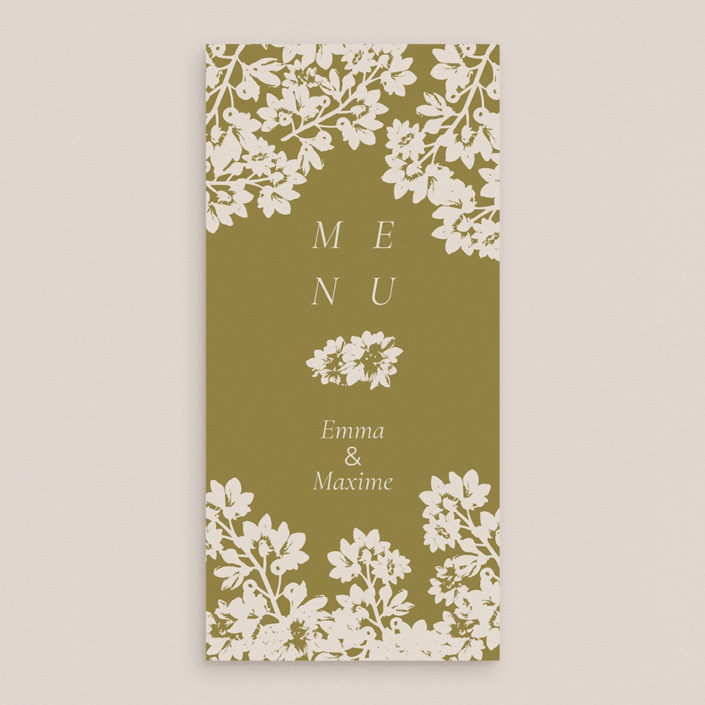 Menu mariage Golden Garden gratuit