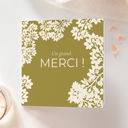 Carte de remerciement mariage Golden Garden