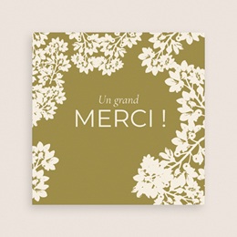 Carte de remerciement mariage Golden Garden gratuit