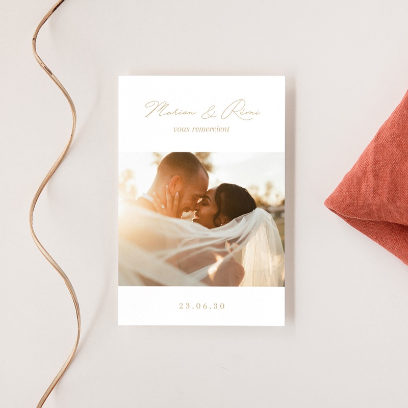 Carte de remerciement mariage Éclat de Oui