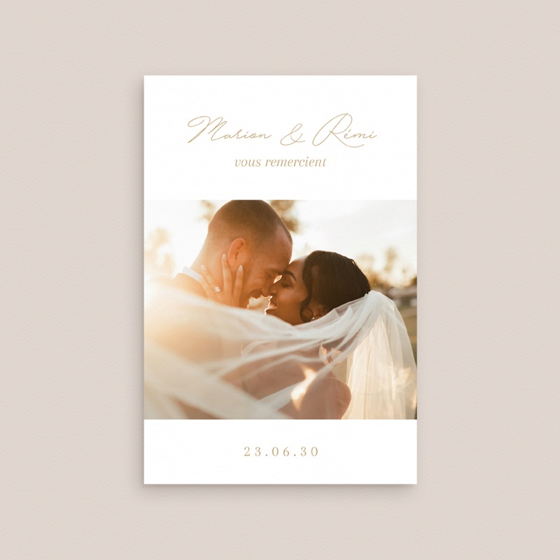 Carte de remerciement mariage Éclat de Oui