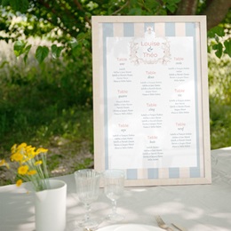 Plan de table mariage Douce romance