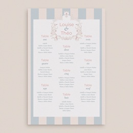 Plan de table mariage Douce romance pas cher