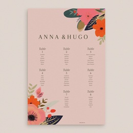 Plan de table mariage Blooming Love pas cher