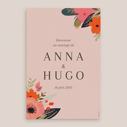 Panneau de bienvenue mariage Blooming Love pas cher