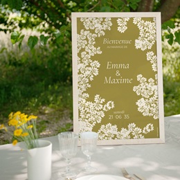 Panneau de bienvenue mariage Golden Garden