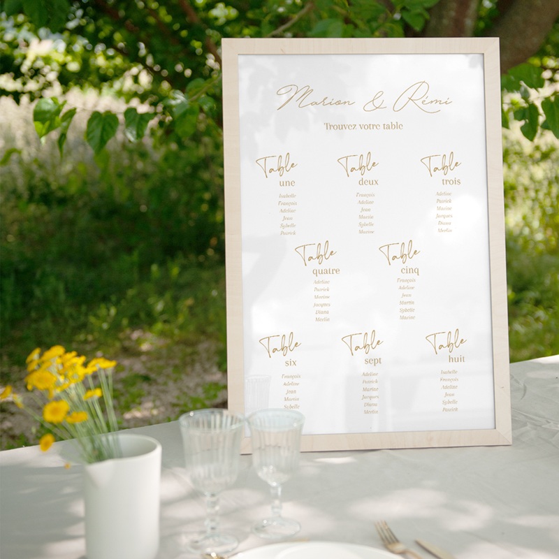 Plan de table mariage Éclat de Oui