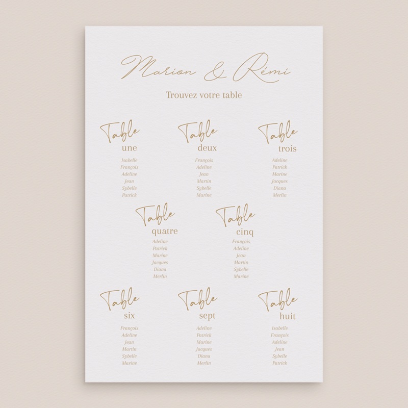 Plan de table mariage Éclat de Oui pas cher