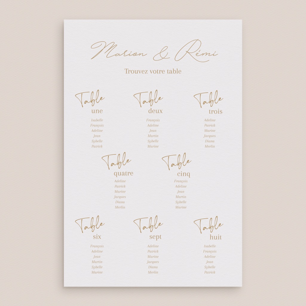 Plan de table mariage Éclat de Oui pas cher