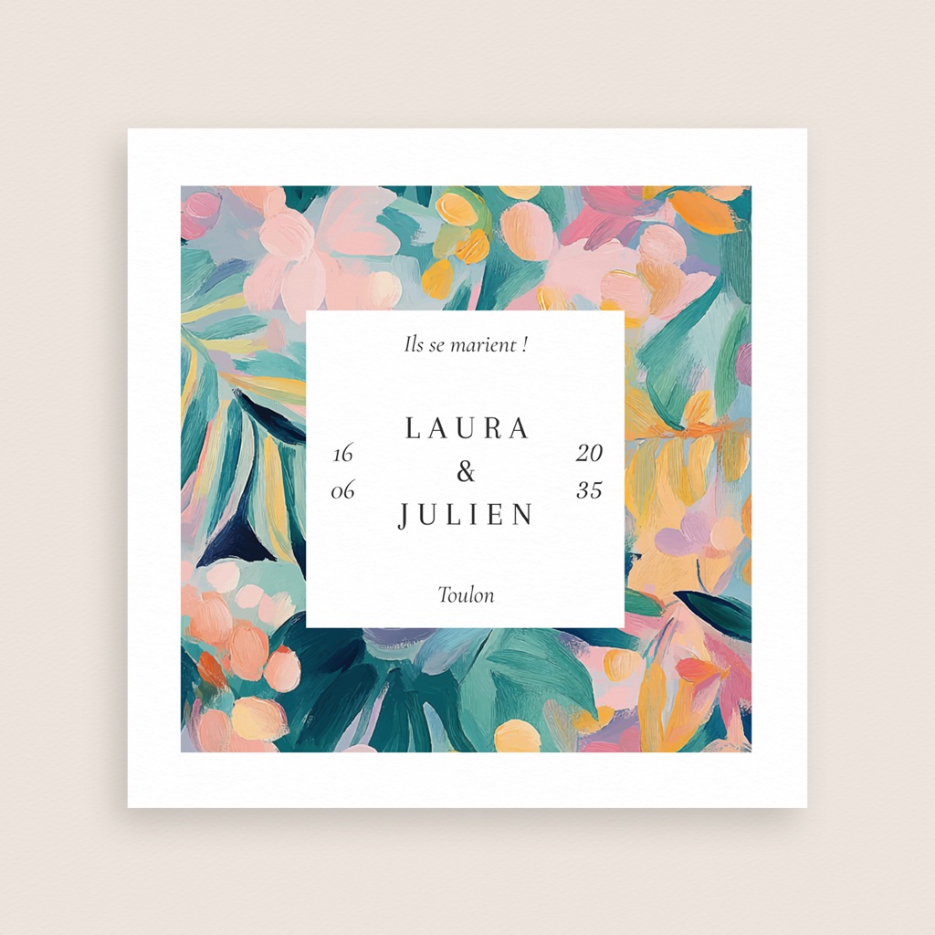 Faire-part de mariage L’Atelier des Fleurs gratuit