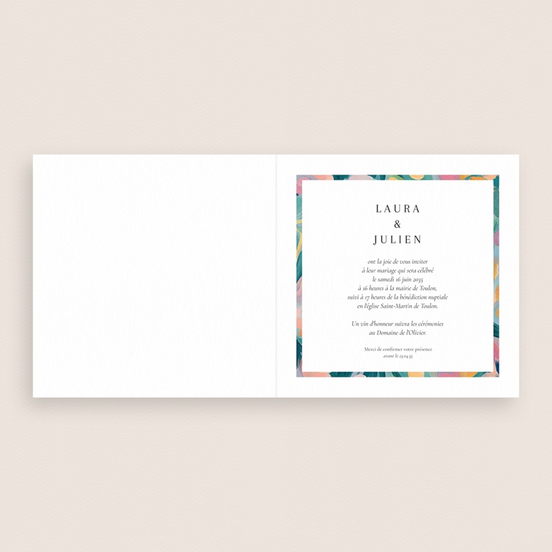 Faire-part de mariage L’Atelier des Fleurs