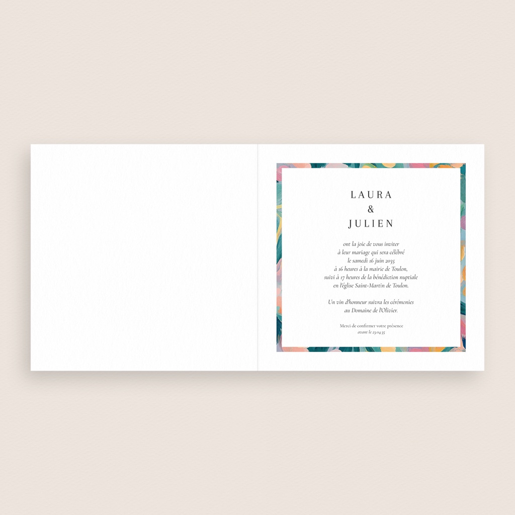 Faire-part de mariage L’Atelier des Fleurs