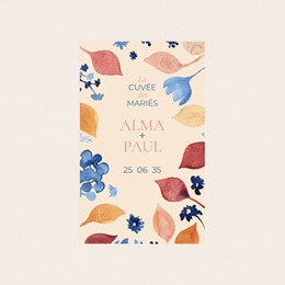 Etiquette bouteille mariage Watercolor Romance pas cher