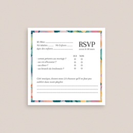 Carton r&eacute;ponse mariage L&rsquo;Atelier des Fleurs pas cher