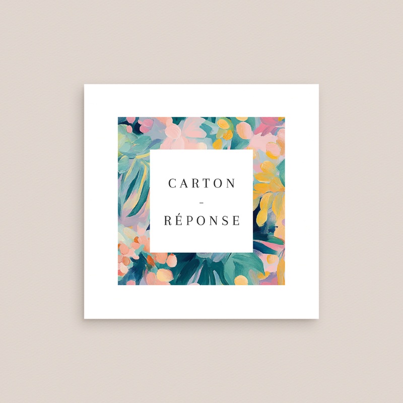Carton r&eacute;ponse mariage L&rsquo;Atelier des Fleurs gratuit