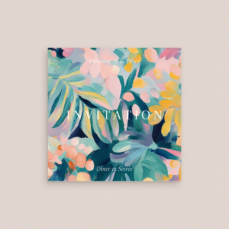 Carte d'invitation mariage L’Atelier des Fleurs gratuit