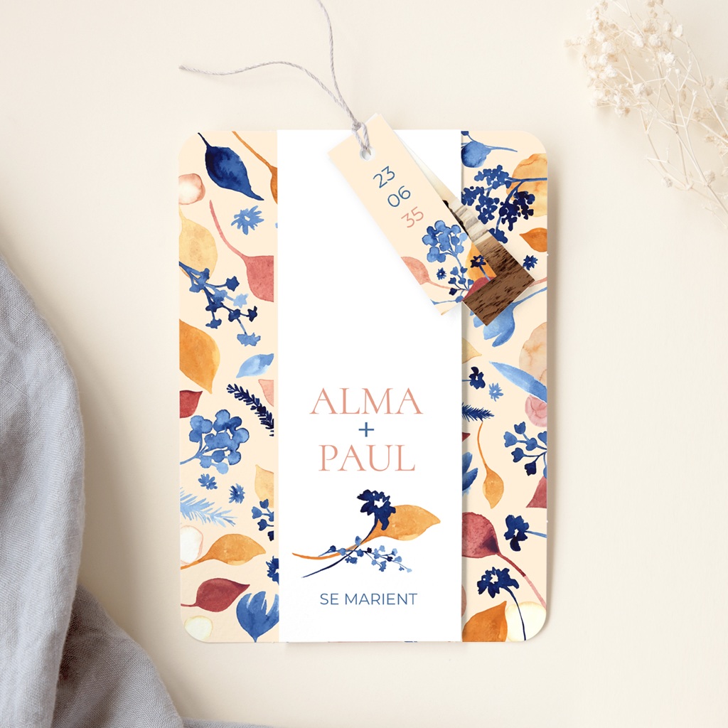 Faire-part de mariage Watercolor Romance