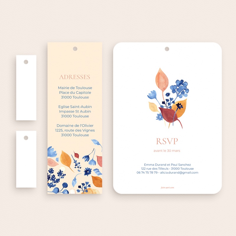 Faire-part de mariage Watercolor Romance pas cher