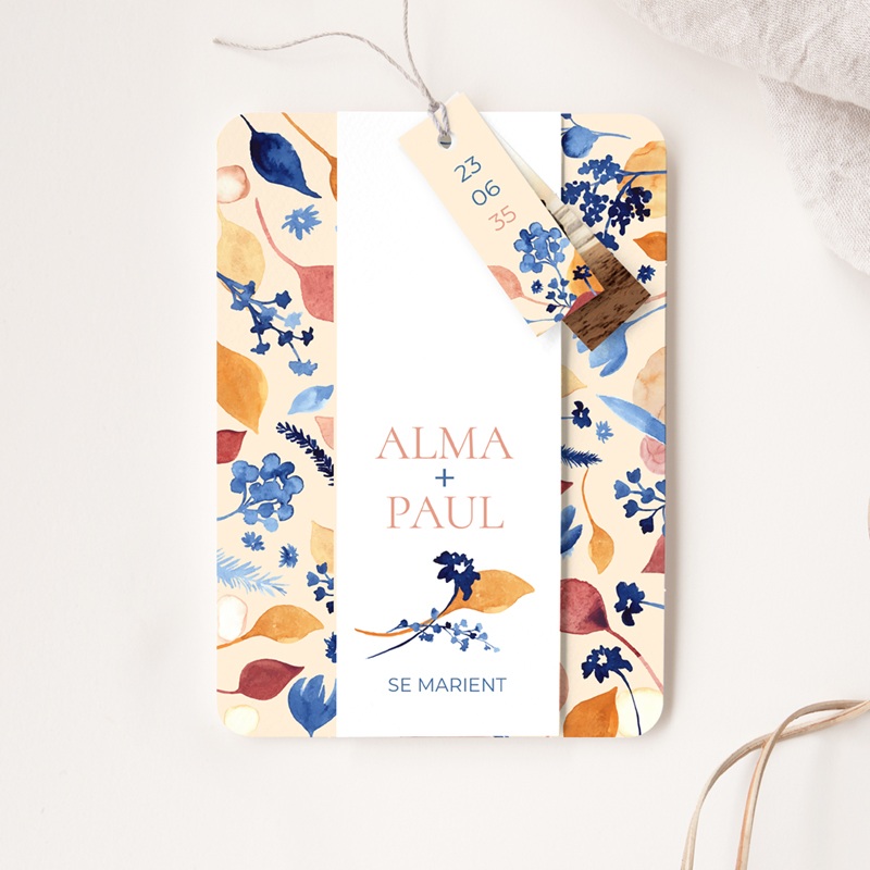 Faire-part de mariage Watercolor Romance