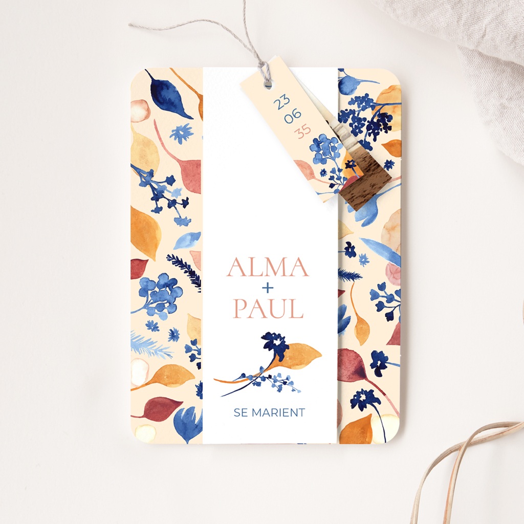 Faire-part de mariage Watercolor Romance