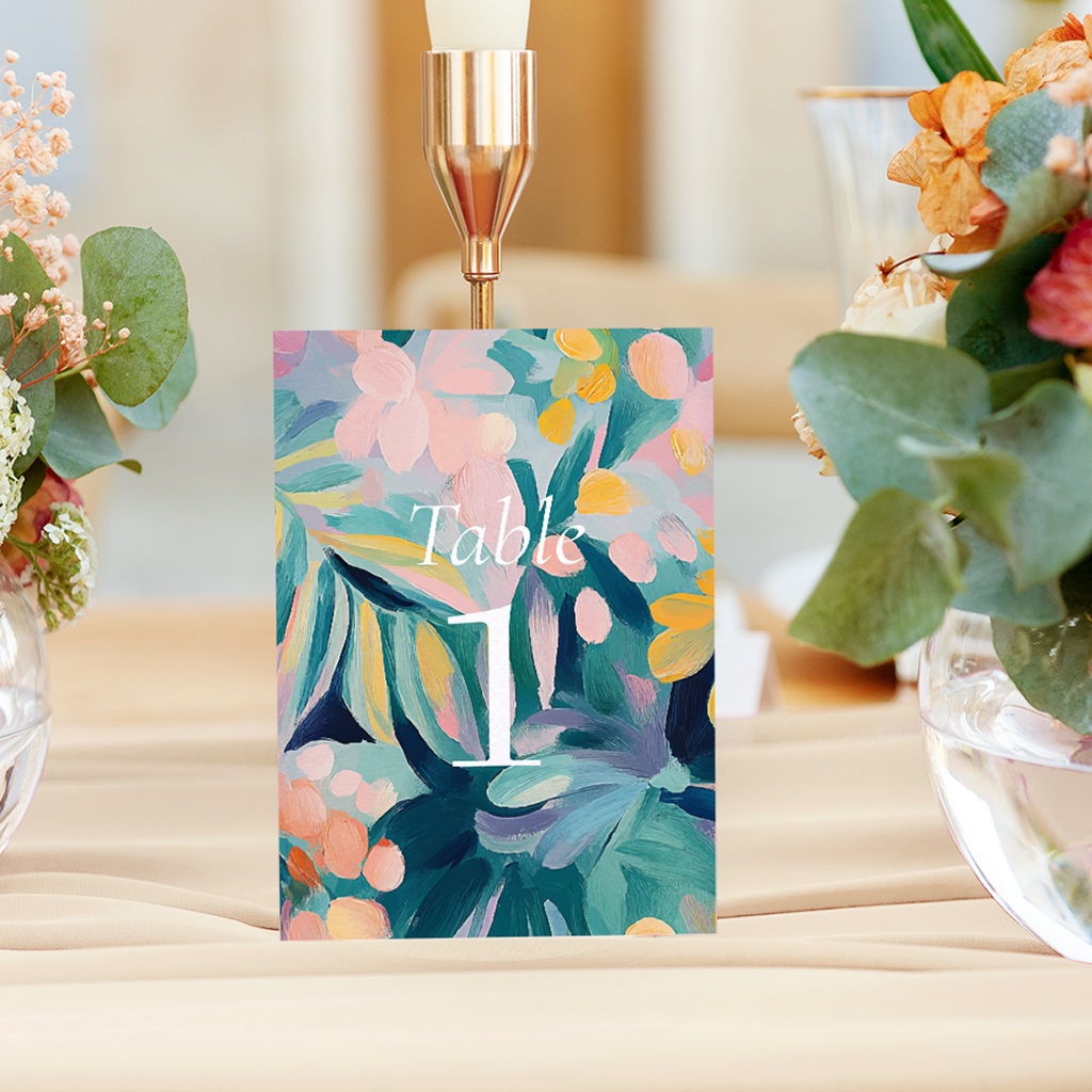 Marque table mariage L’Atelier des Fleurs