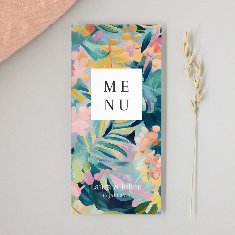 Menu mariage L’Atelier des Fleurs