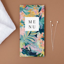 Menu mariage L’Atelier des Fleurs