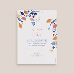 Carte d'invitation mariage Watercolor Romance pas cher