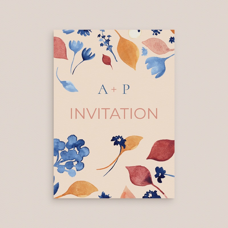 Carte d'invitation mariage Watercolor Romance gratuit