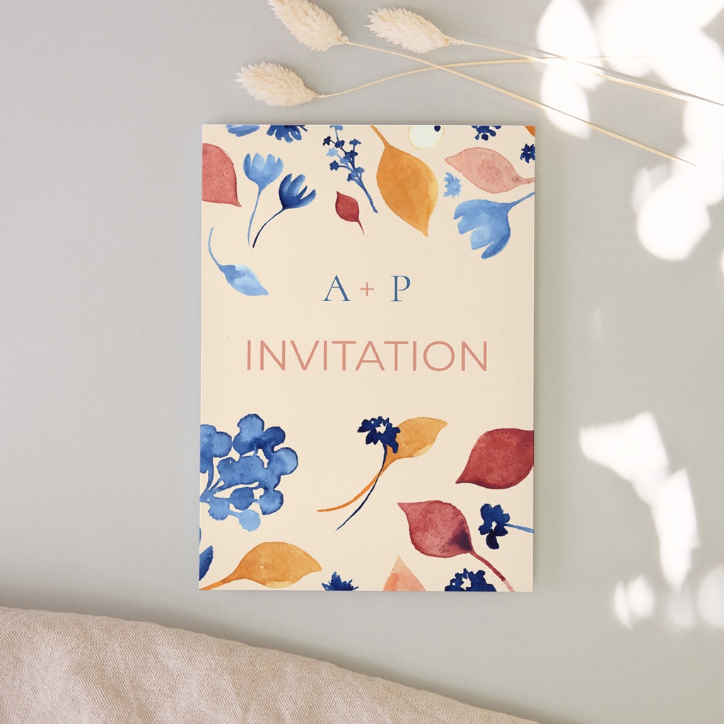 Carte d'invitation mariage Watercolor Romance