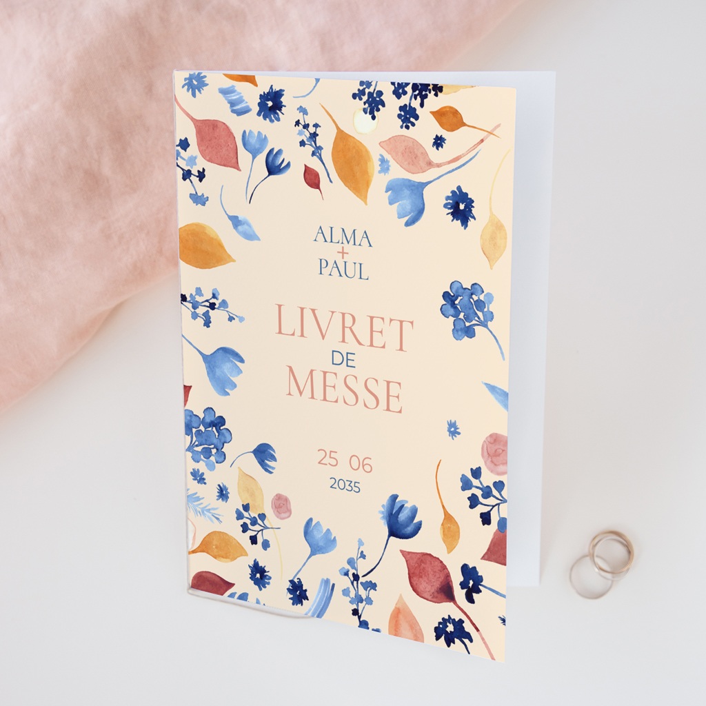 Livret de messe mariage Watercolor Romance