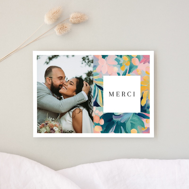 Carte de remerciement mariage L’Atelier des Fleurs