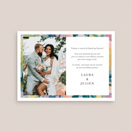 Carte de remerciement mariage L’Atelier des Fleurs pas cher