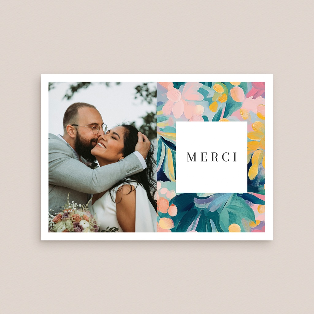 Carte de remerciement mariage L’Atelier des Fleurs gratuit