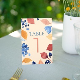 Marque table mariage Watercolor Romance