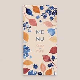 Menu mariage Watercolor Romance gratuit