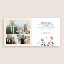 Carte de remerciement mariage Watercolor Romance