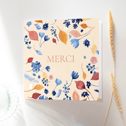 Carte de remerciement mariage Watercolor Romance