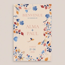 Panneau de bienvenue mariage Watercolor Romance pas cher