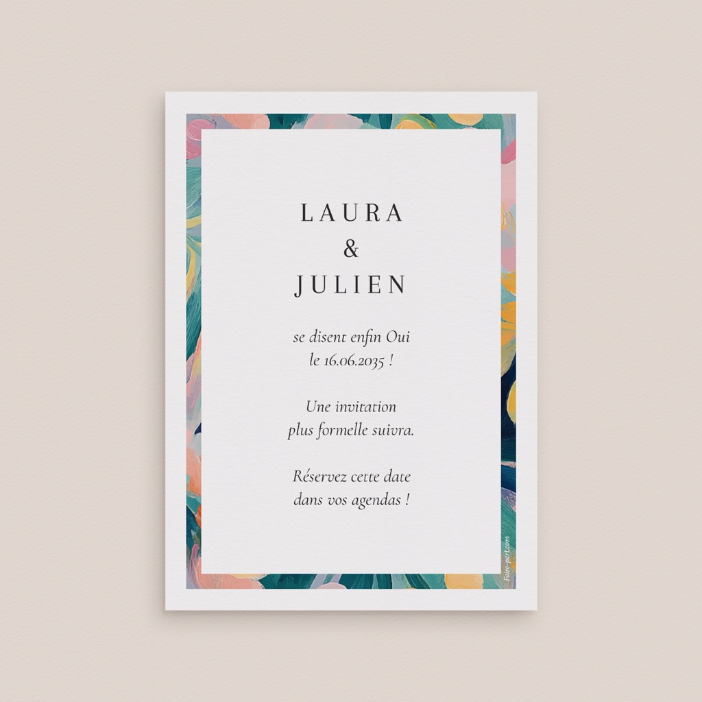 Save-the-date mariage L’Atelier des Fleurs pas cher