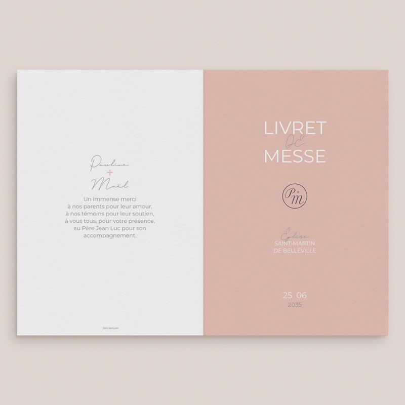 Livret de messe mariage Together gratuit