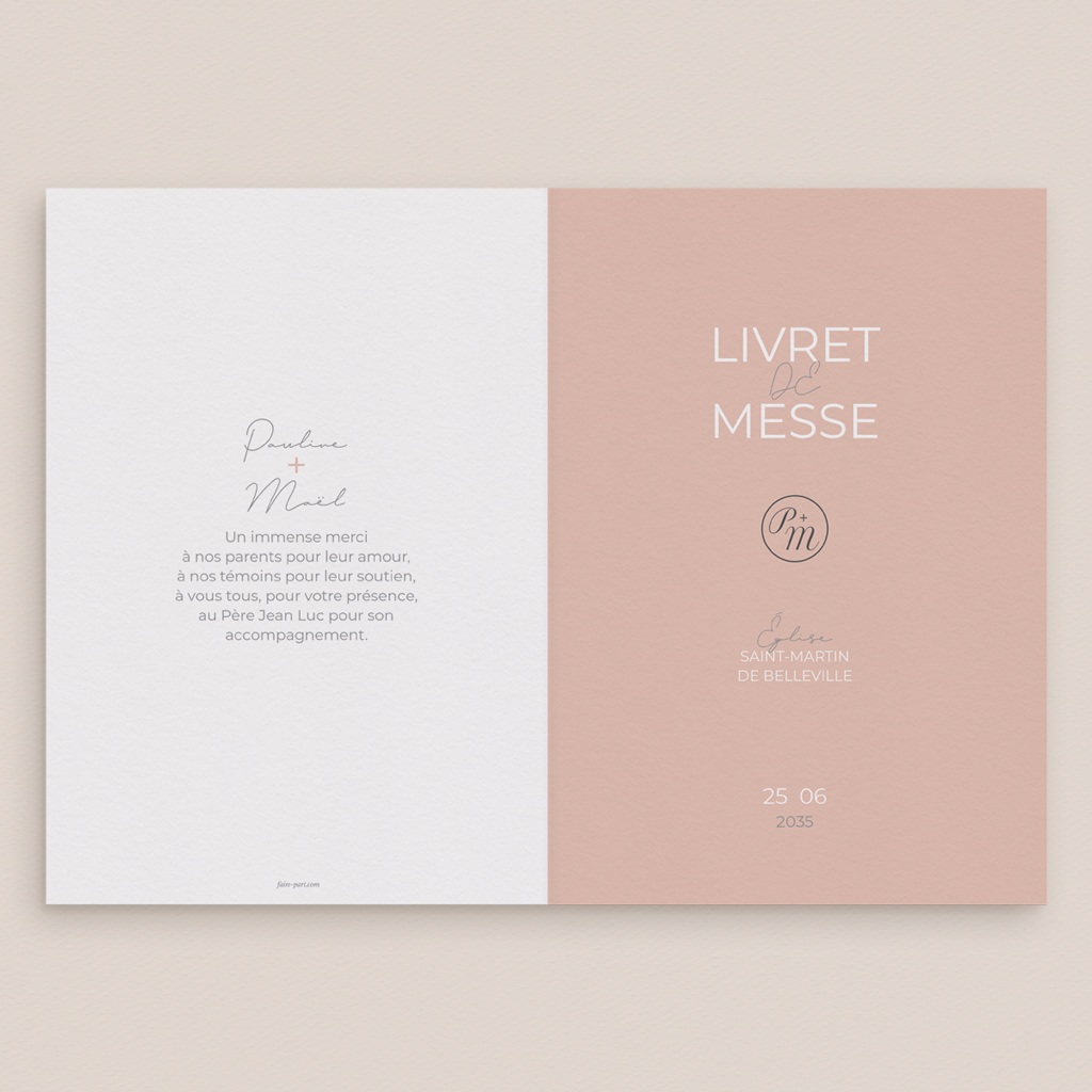 Livret de messe mariage Together gratuit