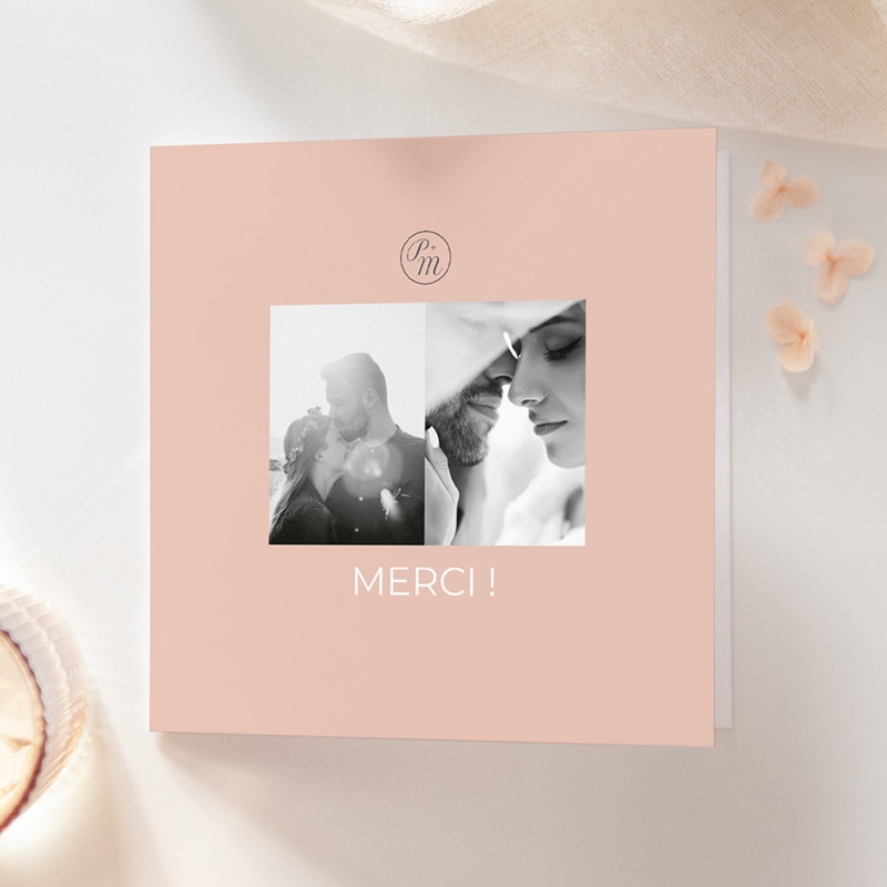 Carte de remerciement mariage Together