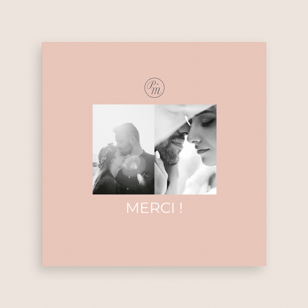 Carte de remerciement mariage Together gratuit