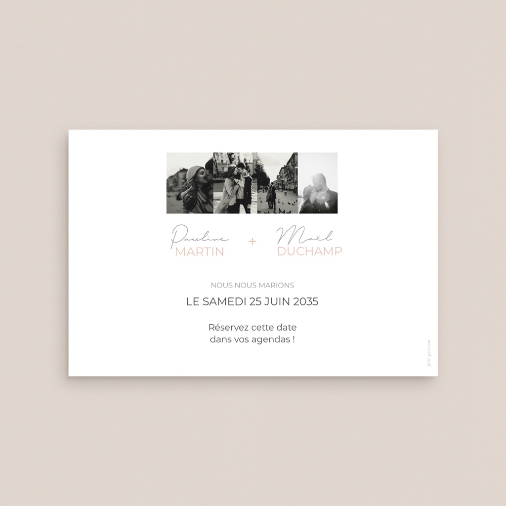 Save-the-date mariage Together pas cher