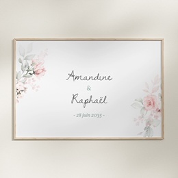 Panneau de bienvenue mariage La roseraie, Bienvenue