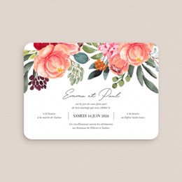 Faire-part de mariage Joie fleurie gratuit